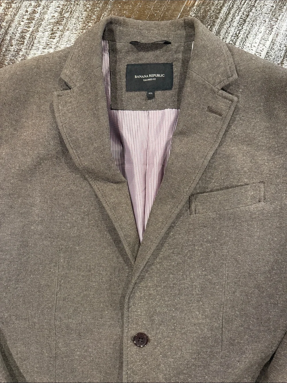 Banana Republic Men's Brown Blazer with Contrast Elbow Patches